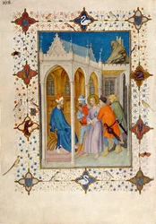 MS 11060-11061 A kereszt órája: Tres Riches Heures du Duc de Berry című kötetből.