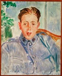 Francis Poulenc, zeneszerző (festmény vászonra)