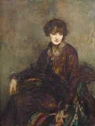 Marguerite Decazes de Glücksbierg (1890-1962) Daisy Fellowes portréja (olaj, vászon)