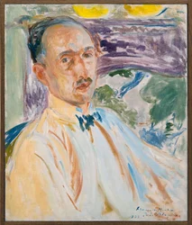 Tanulmány François Mauriac (1885-1970) francia író portréjához, Jacques Émile Blanche (1861-1942) festménye 1923-ban. Fényképészet, KIM Youngtae, Rouen, Rouen Szépművészeti Múzeum.