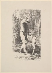 Favágó, aki köcsögöt készít, 1853.