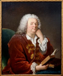 Jean Baptiste (Jean-Baptiste) Rousseau (1670-1741) lírai költő portréja Jacques Andre Joseph Ave festménye, dit le Camelot vagy Avet le Batave (1702-1766) 18. század V. 0,91x0,79 m - Jean Baptiste (Jean-Baptiste) Rousseau (1670-1741) portréja, líra