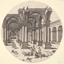 Perspektivikus nézet, Ízisz temploma, 1551.