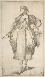 Kertész kosárral a karján, a Hortulanae sorozatból, 1612-16.