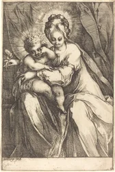 A Szűz és a gyermek rózsával, c. 16161617.