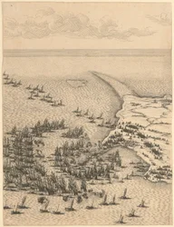 Részlet a „Szent Márton erődjének ostroma az Île de Ré-szigeten” című műből