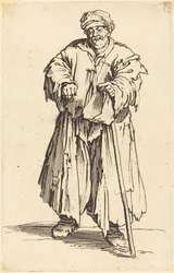 Kövér koldus lesütött szemmel, c. 1622.