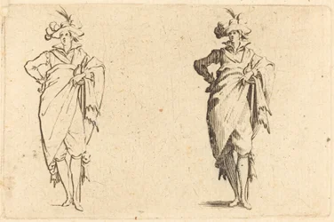Gentleman elölről nézve csípőre tett kézzel, c. 1622.