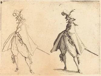 Gentleman in Large Mantle, elölnézet, c. 1617.