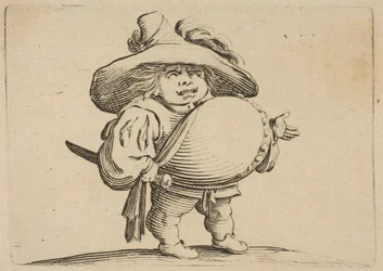 A nagy hasú férfi gombsorral díszített Férfi nagy hasával díszítve w..., 1616-22.