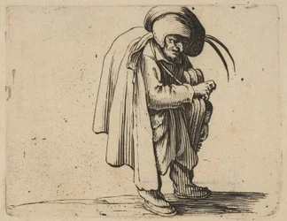 Le Jouer de Vielle The Hurdy-Gurdy Player, Varie Figure Gobbi, szvit aus..., 1616-22.