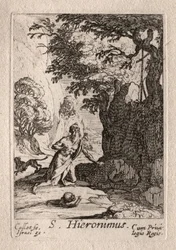 A bűnbánók: Szent Jeromos.