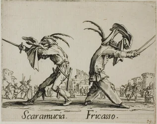 Scaramuccia - Fricasso, 11. tányér a Balli di Sfessania-ból