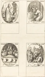 Szent Ambrus; St. Vincent Ferrer; Szent Celesztin; Szent László