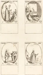 St. Louis Mansuetus; Sts. Serapia és Erasmus; Mózes; St. Louis Bertin, apát