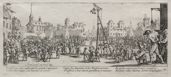 A háború nagy nyomorúságai: A Strappado, 1633.