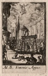 Az apostolok vértanúsága: Szent Simon.