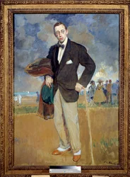 Igor Stravinsky (Sztravinszkij) (1882-1971) zeneszerző portréja. Jacques Emile (Jacques-Emile) Blanche (1861-1942) festménye