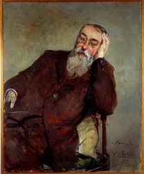 Tanulmány Francis Jammes (1868-1938) francia író portréjához Jacques Emile (Jacques-Emile) Blanche (1861-1942) festménye 1917 V. 1x0,81 m Rouen, Muse des Beaux Arts