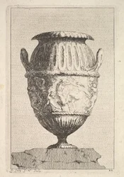 Bacchic-frízes váza terv, innen: Vázák, 1746.