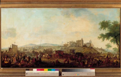 A Conde herceg parancsnoksága alatt, Saint Omer közelében, 1788. augusztus 5. és szeptember 25. között létrehozott katonai manővertábor képe. Ez Louis V. Joseph de Bourbon-Conde (1736-1818). Jacques Francois Joseph Swebach (1769-1823) festménye 1788 Su