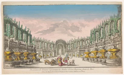 Kilátás Circe kertjére Decoration de theatre, reprezentatív les jardins de Circe (cím a tárgyon)