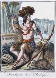 Amerika Frontispice – Grasset St Sauveur „” Utazások Encyclopediajában” – szerk. 1796