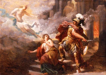 Helenét Vénusz menti meg Aeneas haragjától, 1779