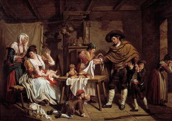 A véradó, egy olasz apa áhítata Jacques Sablet (1749-1803) festménye 18. századi Stockolm, Nemzeti Múzeum