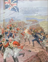 Napóleon (1769-1821) Toulon ostrománál, 1793. december 17., illusztráció G. Montorgueil „Bonaparte” című művéből, 1910
