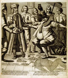 Jean de La Fontaine meséinek illusztrációja (metszet)