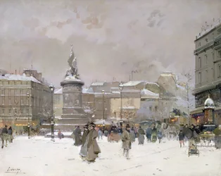 Place de Clichy (olaj a panelen)