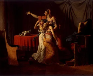Lictorok, akik Brutusnak viszik fiai holttestét, 1789