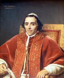 Pius (1742 - 1823).Jacques Louis David (1748-1825) festménye. Louvre múzeum. Párizs