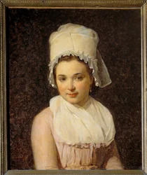 Catherine Marie Tallard (1772-1825) portréja, Francois Lamy, Sougeres polgármestere, Jacques Louis David (1748-1825) Yonne-festményén 1795 V. 0,64x0,54 m - Catherine Marie Tallard (1772-1825), Francois Lamy, Souge polgármestere feleségének portréja