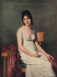 Fiatal nő portréja fehérben, 1798