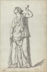Római múzsa szobor (Anchyrrhoe)