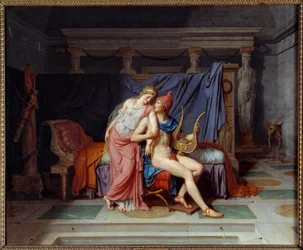 Párizs és Helene szerelme. Jacques Louis David (1748-1825) festménye