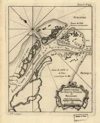 A St. Louis vagy Mississippi folyó torkolatai. 1763. LOC 74693011