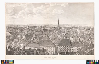 Bécs panorámája dél felé, a Szent Péter-templomtól