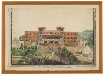 "The [sic] House in Peshawur of Avitabile tábornok", Lugmanee, Khohistan
