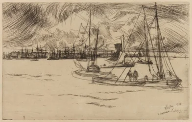 Amszterdam, a Tolhuisból, 1863.