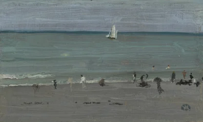 Tengerparti jelenet, Fürdőzők, 1884-85