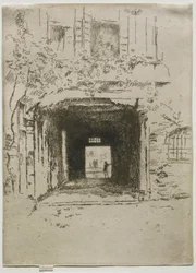 Ajtó és szőlő, 1886.