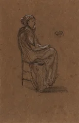 Női alak, ülő, 1870-1873.