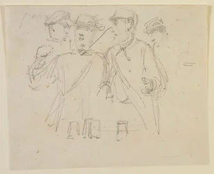 Négy emberből álló csoport, 1858.