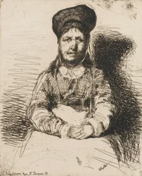 La Retameuse. A tizenkét rézkarc egyike a természetből A francia díszlet, 1858.