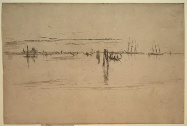 Long Lagoon, 1879-80 körül (rézkarc és szénfesték papíron)
