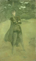 Megjegyzés zöld és barna nyelven: Orlando at Coombe, 1884-85 körül