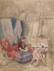 Rózsaszín és lila jegyzet – A stúdió, 1883-1884.